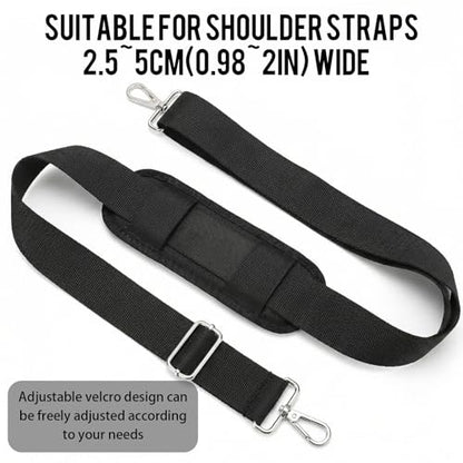 Nogeqi Shoulder Pad for Bag Strap Universal Soft Shoulder Strap Pad for Backpack Bag, Breathable & Removable, Black