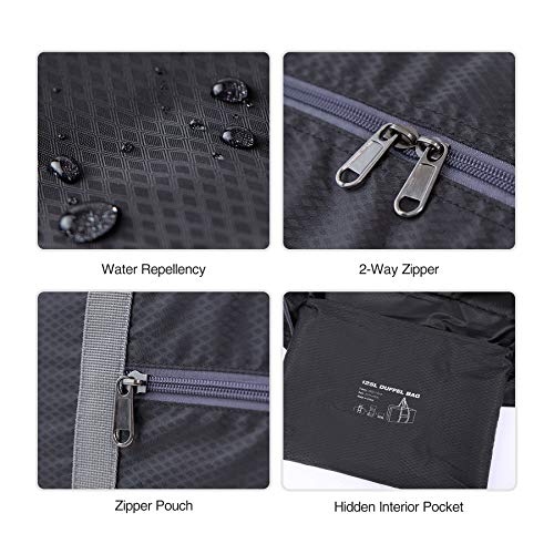 REDCAMP 125L Foldable Extra Large Duffle Bag, Lightweight Travel Duffel Bag with Adjustable Strap for Men Women, Black 125L - color: B-Black, size: 125L/36.2"(L)X12.2"(W)X17.3"(H)