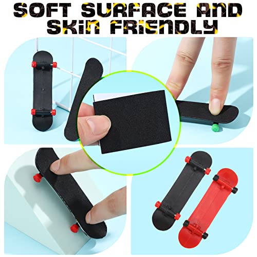 Tinlade 100 Pcs Fingerboard Grip Tape, 110x36mm No-Slip Foam Grip Tape for Finger Skateboards, Fingerboard Accessories for Finger Board Deck, Black