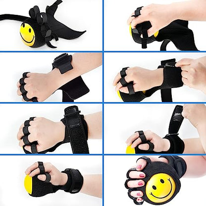 Anti-spasticity Ball Splint Hand Finger for Hand Stroke Hemiplegia Finger Recovery Spasm Dystonia Hemiplegia Finger Training Hand Functional Impairment for Children and Men and Women (Large) - size: Large