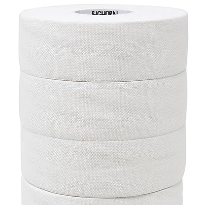 Bighorn Athletics Boxing Tape 1" × 45ft, 6 Rolls, White | Extra sticky 1" athletic tape for boxing & hand wrapping. Strong adhesive, EZ-tear. Protects knuckles, no residue on skin. - color: White