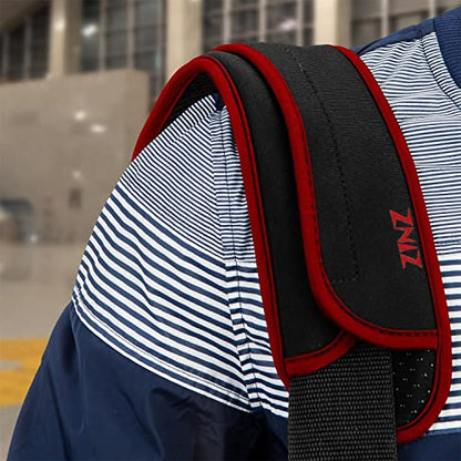 Ultra Thick & Breathable Universal Shoulder Pad Cushion for Bag - Long & Comfort - color: Black-wine Edge