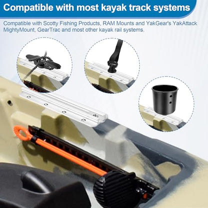 Kayak Track Nuts, T Nut for T Track/Rail, 1/2" Wide, 1/4-20 Threads, Kayak Fishing Accessories Hardware Screws T-Slot Nut 6 Pack - size: 0.5 Inch
