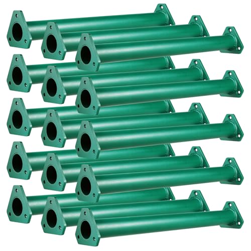 15 Set Metal Monkey Bars Ladder Rungs Set for Backyards Playground and Children Indoor and Outdoor Climbing Kit (16 Inch, Green) - color: Green, size: 16 Inch