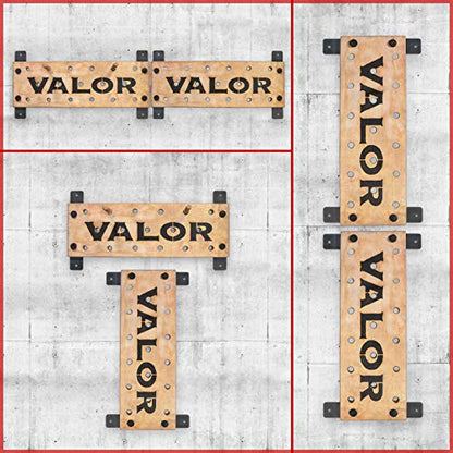 Valor Fitness Climbing Peg Board – Wall Mounted Plywood for Gym, Ninja Training, Cross Training, Rock Climbing & Gymnastics Workout Equipment - color: Double Peg Board