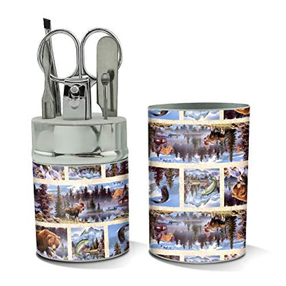 Rocky Mountain Outdoors Panels Pattern Stainless Steel Manicure Pedicure