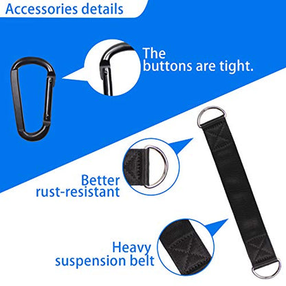 LFJ Cable Pulley with Swing Strap Carabiner Gym Pulley Wheel Set for LAT Pulley System DIY Pull Down Attachment,Ladder Lift,Home Gym Equipment