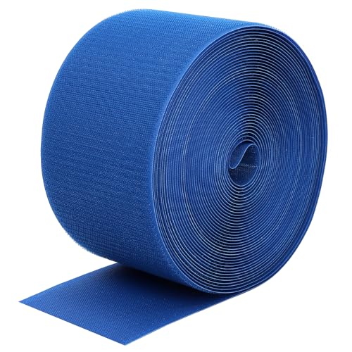 Hedume 42 ft Gymnastics Mat Hook Fastener, Royal Blue 4" Wide Nylon Hook, Hook Mat Fastener for Carpet Bonded Foam Seam, Cheer Mat Gym Floor and Gymnastics