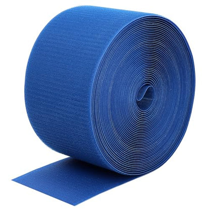Hedume 42 ft Gymnastics Mat Hook Fastener, Royal Blue 4" Wide Nylon Hook, Hook Mat Fastener for Carpet Bonded Foam Seam, Cheer Mat Gym Floor and Gymnastics