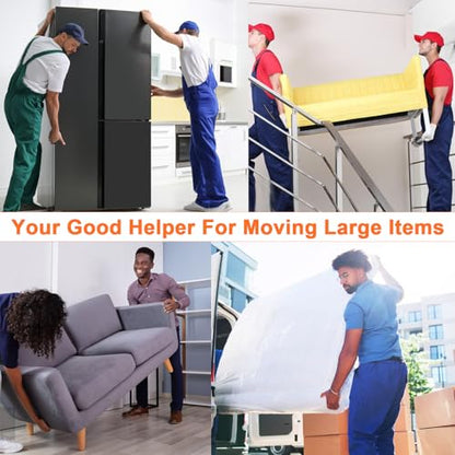 Upgraded Furniture Moving Straps with Chest Buckle,Shoulder Moving Straps with 1-Person Lifting Strap, Adjustable Easily Lifting and Moving for Mattresses, Appliances Heavy Object Up to 1200LBS - color: Orange-2Person Straps