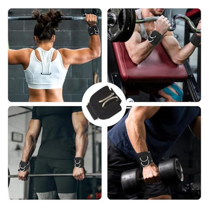 Weight Lifting Straps,Lifting Wrist Straps,Weight Straps,With D-Rings,Wrist Wraps for Weightlifting,for Men and Women for Cable Machines,Deadlifts,Snatches,Pull-Ups