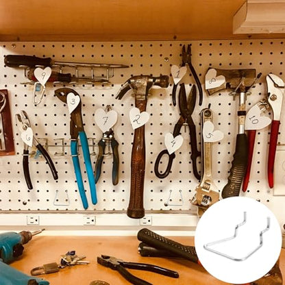 5Pcs Metal Pegboard Hooks Premium Iron Tool Organizer Pegboard Cup Holder for Garage Workshop Office Storage Accessories Rust-Resistant Tool Hanging Board