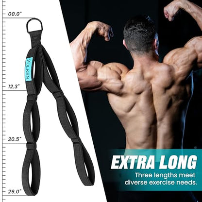 Vulken Tricep Rope Cable Attachment. 28.7 Inch & 22 Inch Two Lengths Built in One Pull Down Rope - color: ‎Black-Three Lengths