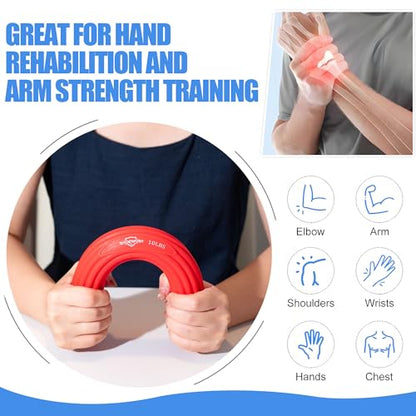 DICYWUDI Flex Therapy Bar and Grip Strength Trainers set, Physical Therapy & Resistance Bar for Golfers Elbow, Tendinitis, Wrist,Forearms Pain, Improve Grip Strength and Relieve Pain - color: Yellow/Red/Green/Blue