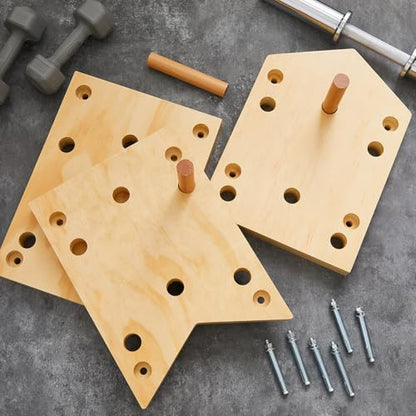 AceOrbit Climbing Pegboard 12‘'x48‘' Rock Climbing Board with Dowel Pegs 23 Holes Wall Mounted Ladder Fitness Cross Training for Rock Climbings Gift, Christmas Birthday Present for Climber