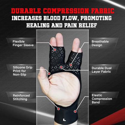 Finger Support Athletic Compression Gloves, Splint Alternative, Unisex M | Athletic Buddy Tape & Trigger Finger Sleeve & Brace, Arthritis Pain Relief & Joint Stabilizer for All Sports - size: Medium, style: Original Glove
