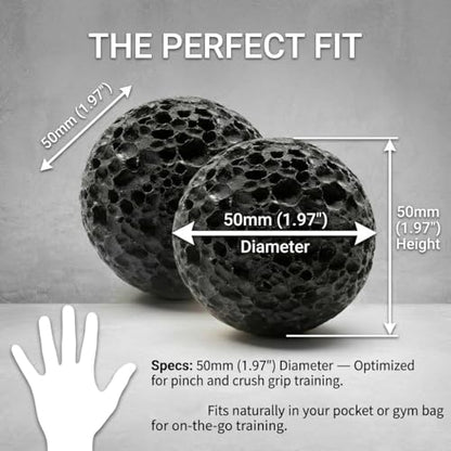 Callus Ball for Hand - Hand Grip Strengthener, Porous Moon Grip Ball Callus Rock Portable Rock-Solid Hands Trainer Anti-Sweat Skin Conditioning Tool for Deadlifts Bouldering