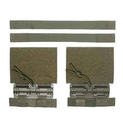 Tactical MOLLE Vest Quick Release Buckle Set Fast Fit Molle Side Belt Cummerbund Straps for JPC CPC NCP XPC 420 Vest - color: Green