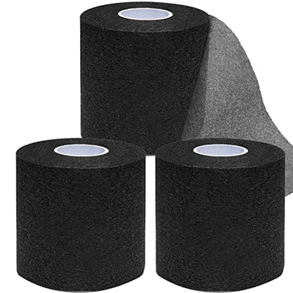 ADMITRY Pre Wrap Tape Athletic,3 Rolls X 22 Yards Black Prewrap | Headbands for Hair,Foam Underwrap Sports Wrap - color: Pre Wrap Athletic Tape Black(foam)-3 Rolls