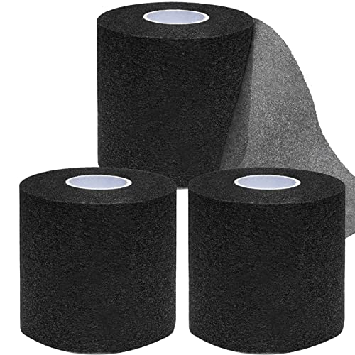 ADMITRY Pre Wrap Tape Athletic,3 Rolls X 22 Yards Black Prewrap | Headbands for Hair,Foam Underwrap Sports Wrap - color: Pre Wrap Athletic Tape Black(foam)-3 Rolls