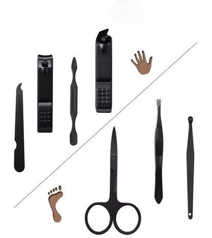 7pc Manicure Set Stainless Steel:Ultimate Travel Essentials Nail Kit-Perfect Gifts for Everyone-Premium Nail Clippers for Men Manicure Kit for Women,Personal Care Products Gifts for Boyfriend