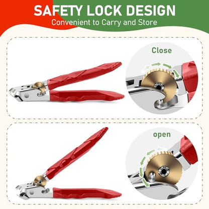 2026 Toenail Clippers for Thick Toenails, Wide Opening Nail Clippers, Heavy Duty Ingrown Toenail Clippers Nail Cutters, Ultra Sharp Slanted Nail Clippers with Long Handle - style: Red & Green
