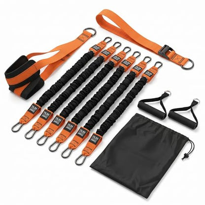 Pull Up Assistance Bands, 6 Resistance Bands Up to 450 lbs | 6 Resistance Bands Up to 450 lbs, Dual Foot Support, Handles, Strap and Storage Bag, Home Gym Strength Training