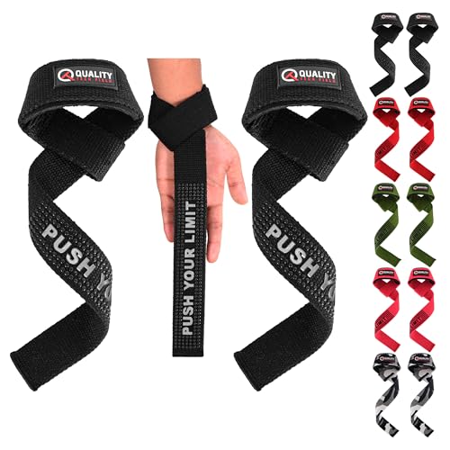 Genuine Leather Lifting Straps, Wrist Assistance for Heavy Pulls, Weightlifting Bodybuilding, Gym, Fitness Accessories, Strength Training, Powerlifting, & Deadlifts - color: Black-Printed, size: Black-Printed
