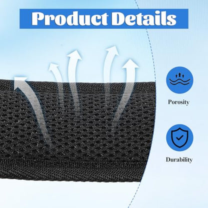 2 Pieces Soft Black Shoulder Strap Pad, Breathable Black Shoulder Pads for Bag Strap Removable Backpack Straps Pads Padded Fastener Cushions Replacement Straps Pad for Guitar Duffle