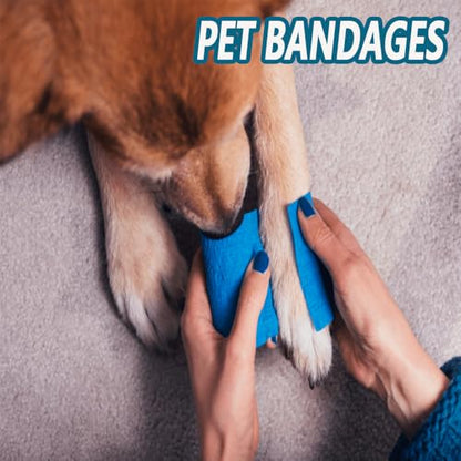 24 Pack Self Adherent Cohesive Bandage Wrap 2" x 5 Yards First Aid Tape | Vet Wrap for Dogs Non Woven Rolls Elastic Self Adhesive Tape for Sports, Wrist and Ankle Sprains (Flesh) - color: Flesh-24