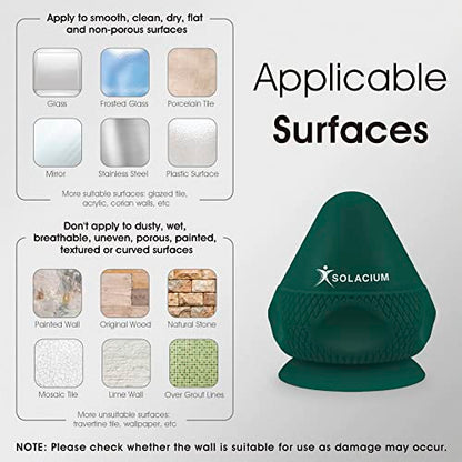 Solacium Mountable Massage Therapy Tool - Multi-Surface Suction Cup Wall Massage Tool for Sore Muscles, Myofascial Release, Stress Relief, Trigger Point and Deep Tissue Massage (Dark Green) - color: Dark Green