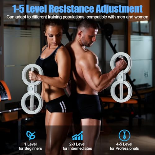 Rotator Burn Machine with 12 LB Resistance - 5 Level Adjustable Forearm Trainer, 360° Spinning Hand Grip Strengthener for Home Gym, Boxing & Rock Climbing A
