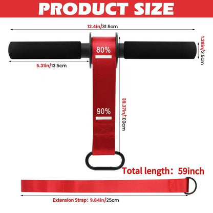 Forearm Strengthener and Wrist Roller with Thick Grip & Adjustable Strap, Ideal for Grip Strength Training, Muscle Building and Rehabilitation - color: Red