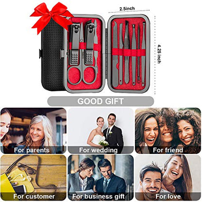 OKOMER Nail Clipper Set - Professional Manicure Set 10 PCS Stainless Steel Nail Kit with Travel Case, Nail Clippers Set Gift for Men Women - size: Small (Pack of 1)