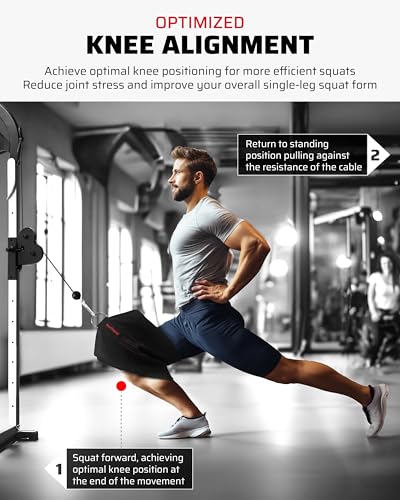 THEFITGUY Precision Cable Duo - Ergonomic Single Tricep Rope & Squat Knee Attachment for Targeted Lower & Upper Body Training