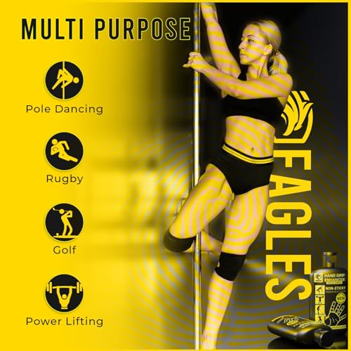 EAGLES Dry Hand Grip Enhancer, 1, 2 or 3 Pack Non-Sticky Anti-Slip Solution for Pole Dancing, Sweaty Hands Dry Grip for Football Tennis Golf Gymnastics Gaming Weightlifting Pole Fitness - size: 2 Pack