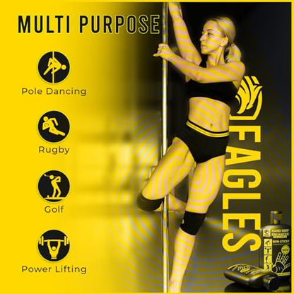 EAGLES Dry Hand Grip Enhancer, 1, 2 or 3 Pack Non-Sticky Anti-Slip Solution for Pole Dancing, Sweaty Hands Dry Grip for Football Tennis Golf Gymnastics Gaming Weightlifting Pole Fitness - size: 2 Pack