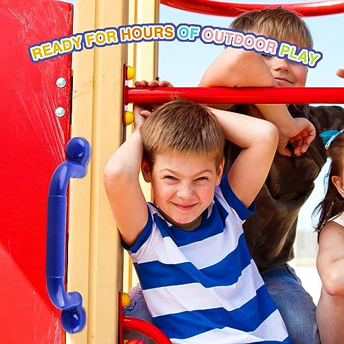 8 Pieces Playground Safety Handles for Kids Playground Handles Swing Set Accessories Safety Hand Grips for Playset Playhouse Treehouse Climbing Frame (Green,Blue,Yellow,Red) - color: Green,blue,yellow,red