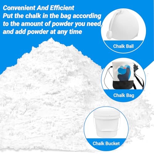 RAINFLOW Chalk Ball Gym Chalk - 4.2OZ Loose Chalk Magnesium Carbonate Powder Chalk Powder Climbing Chalk for Rock, Lifting, Weightlifting, Gymnastics, Grip