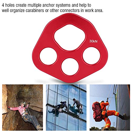 Climbg Outdoor 9×8×1 Outdoor 4 Holes Rigging Plate Rock Climbing Multi Anchor Point Connector Gear