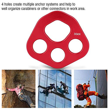 Climbg Outdoor 9×8×1 Outdoor 4 Holes Rigging Plate Rock Climbing Multi Anchor Point Connector Gear