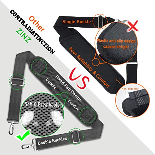 ZINZ Bag Shoulder Strap, Padded Adjustable Shoulder Strap Replacement - color: Dark Gray, size: 57"