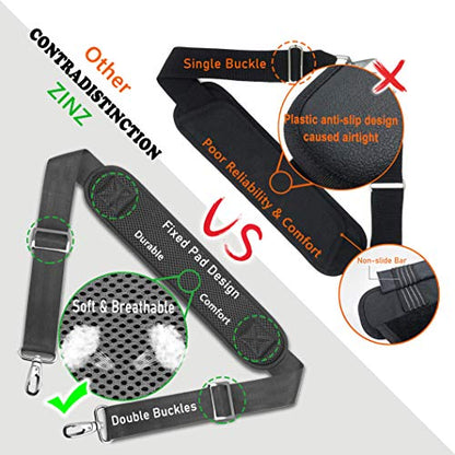 Bag Shoulder Strap, Padded Adjustable Shoulder Strap Replacement - color: Dark Gray, size: 57"
