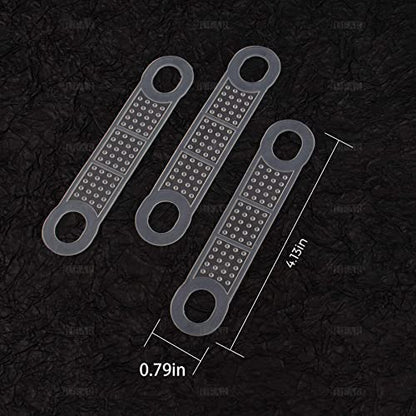 AUEAR, 100 Pack Clear Non-Slip Rubber Clothes Grips Clothing Strips for Wood Plastic Hangers Home Stores Use