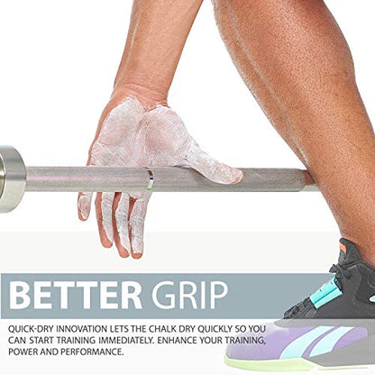 WARM BODY COLD MIND Mess Free Liquid Chalk - Gym Chalk for Weightlifting, Gymnastics, Climbing, Powerlifting - Sports Chalk - Hand Grip Chalk - style: 250ml White