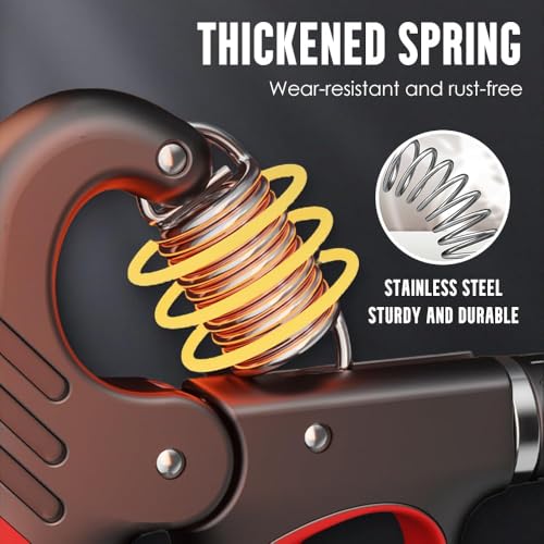 Adjustable Hand Grip Trainer with Electronic Counting, 2025 New Grip Strength Trainer 5-100KG/11-220LB Adjustable Hand Gripper Strengthener Forearm Exerciser for Adults Training Strength - color: Grey