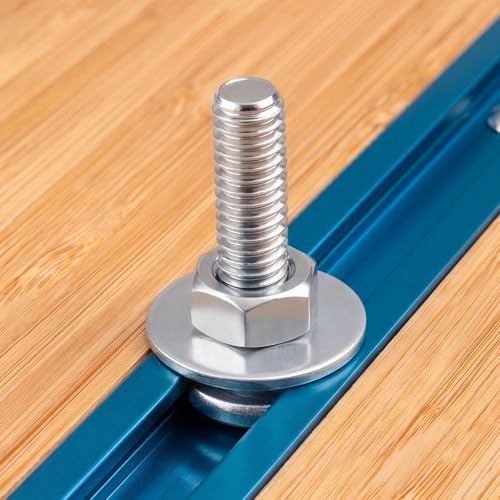 8 Sets 5/16-18 T-Bolts, Nuts, and Washers Compatible with G3, Marine Hardware, Polarkraft, Ambush, and Mirrocraft Boat Rails