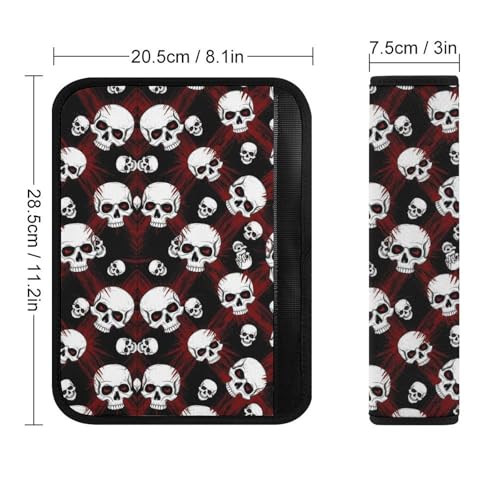 2PCS Skull Blood Splatter Car Seat Belt Pad Universal Fit Seat Belt Covers Cushion for Kids, Car Seats Pushchair Strollers High Chair Pushchair, Easy Install (No Tool) - color: Pattern 660