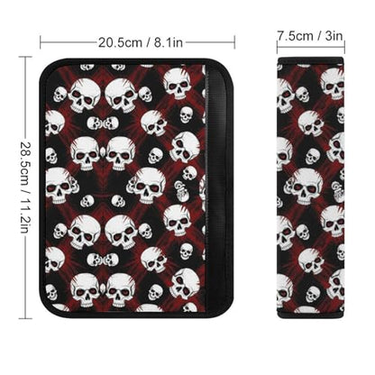 2PCS Skull Blood Splatter Car Seat Belt Pad Universal Fit Seat Belt Covers Cushion for Kids, Car Seats Pushchair Strollers High Chair Pushchair, Easy Install (No Tool) - color: Pattern 660