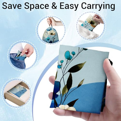 Gymnastics Grip Bag Blue Poppy Flower Gymnastics Pouch Lightweight String Athlete Bag - color: Blue Flower